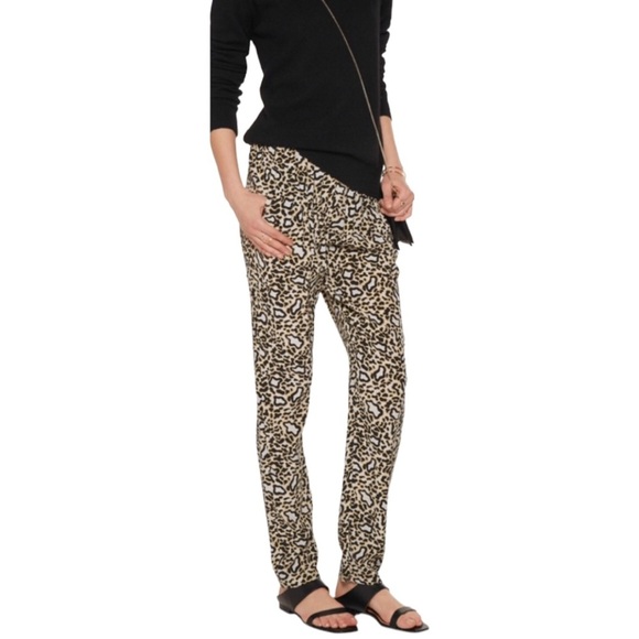 Stella McCartney Pants Christine Silk Trouser Pant in Leopard Print Size Small